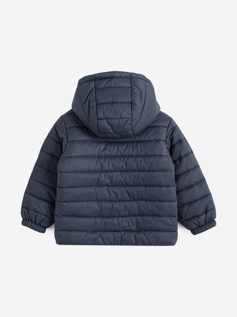 Куртка демисезонная стёганная с капюшоном синяя детская Button Blue