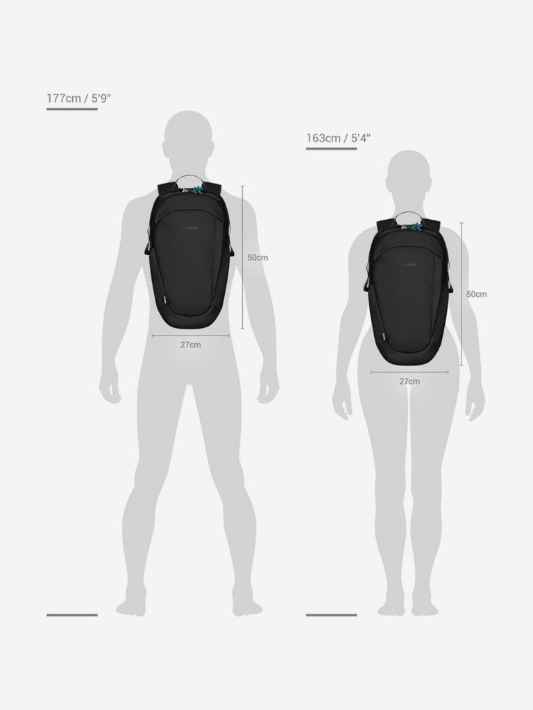 Рюкзак антивор Pacsafe ECO 25, серый ECONYL, 25 л.