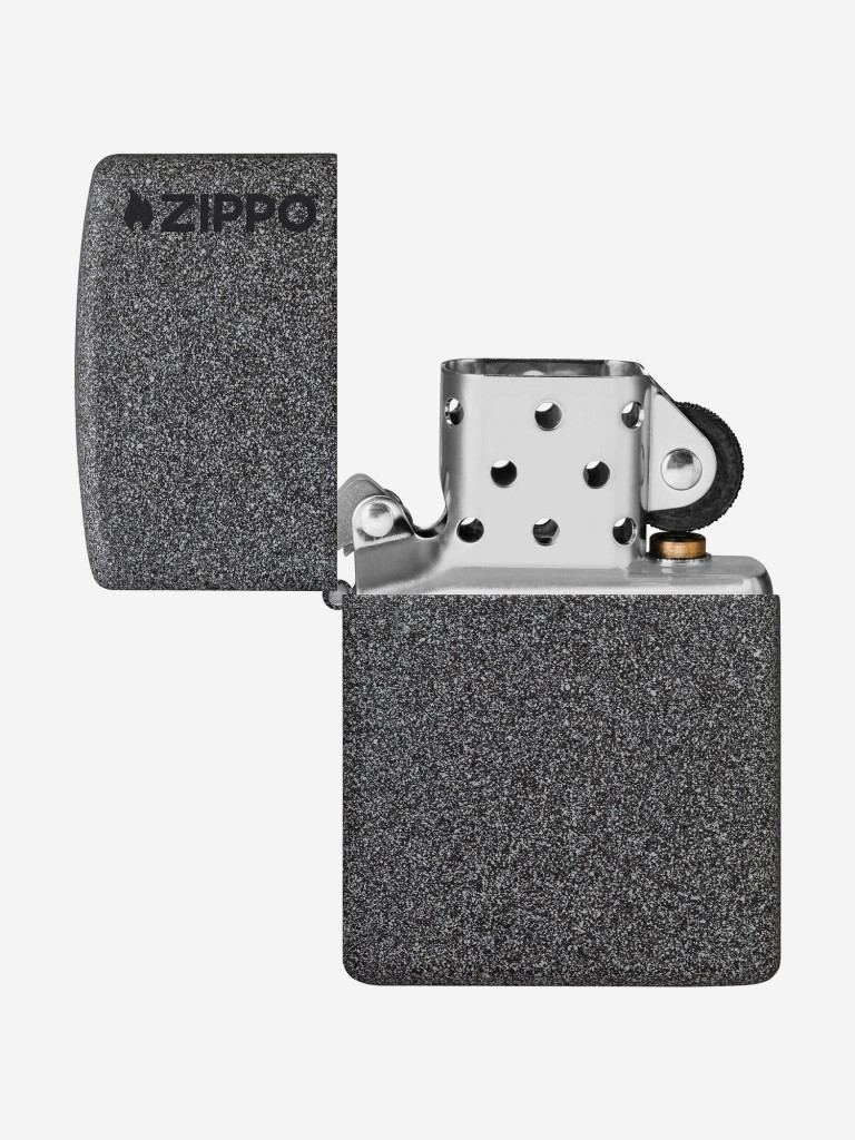Зажигалка бензиновая ветроустойчивая Zippo Logo Iron Stone