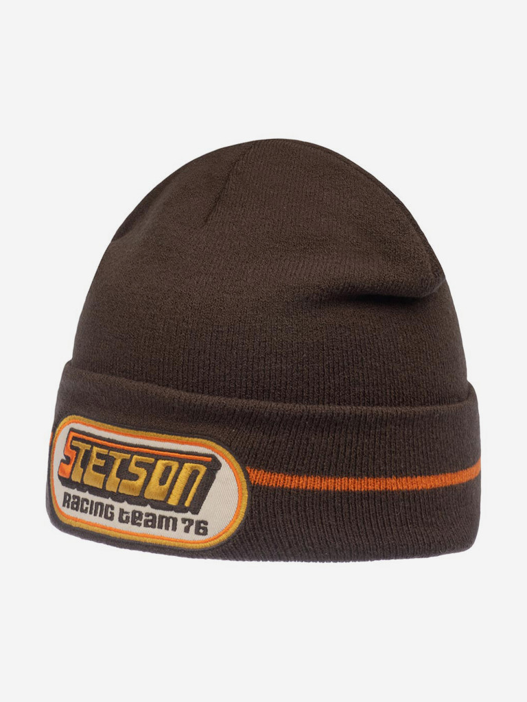 Шапка с отворотом STETSON 8599109 BEANIE RACING (коричневый)