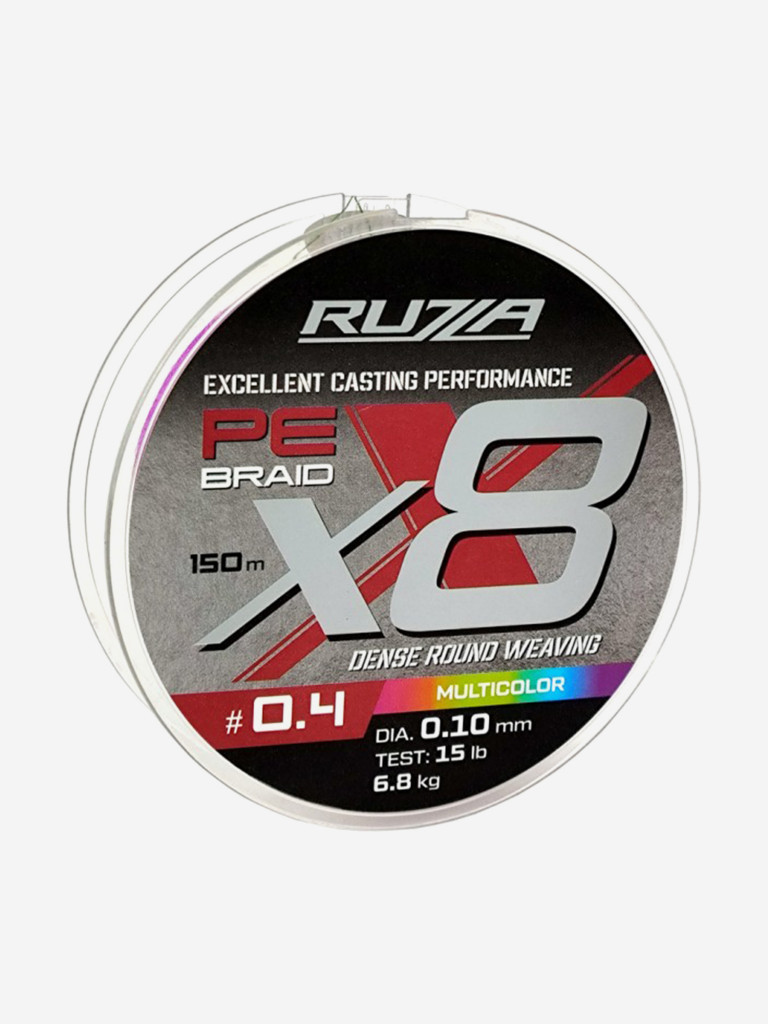 Шнур X8 150м Multicolor 0,10мм 6,8кг/15lb