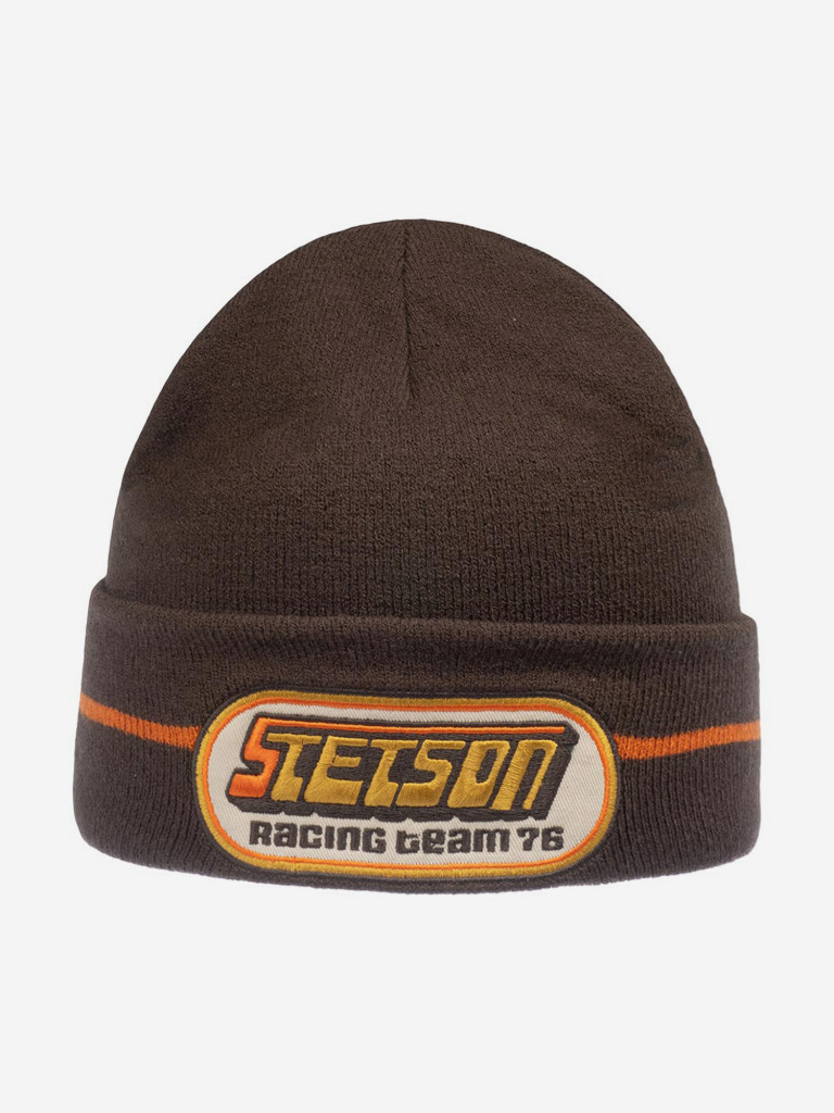 Шапка с отворотом STETSON 8599109 BEANIE RACING (коричневый)