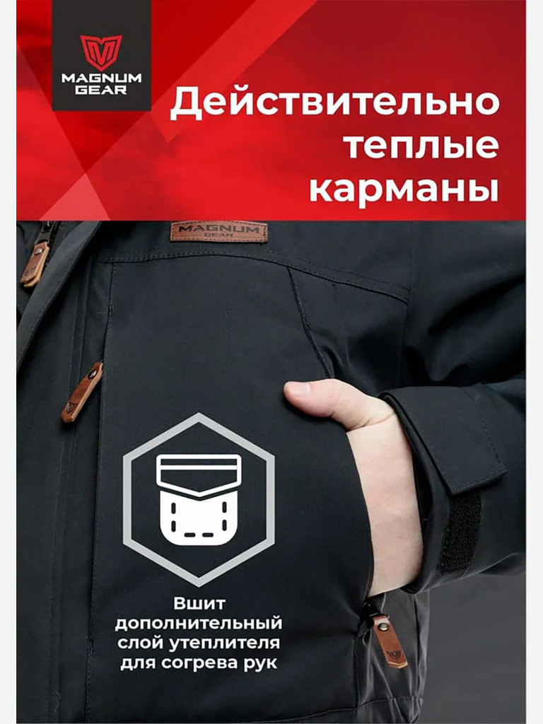 Парка для охоты мужская MAGNUM GEAR HUSKY PARKA -40°С черный
