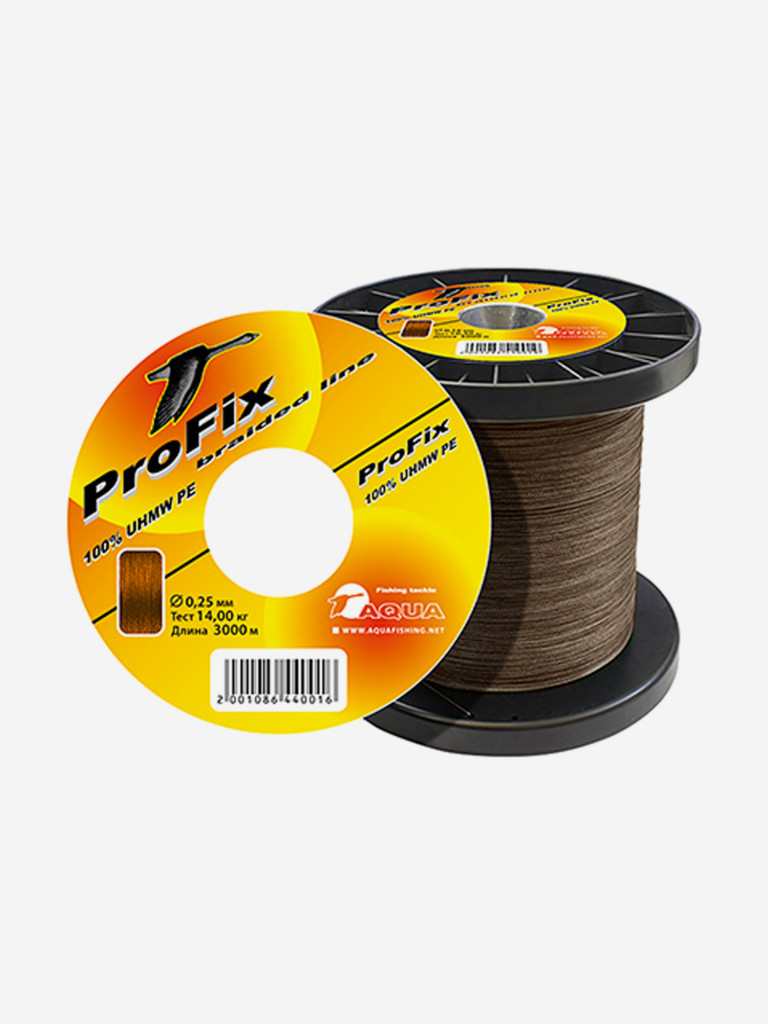 Плетеный шнур для рыбалки Aqua ProFix Brown 0,25mm 3000m