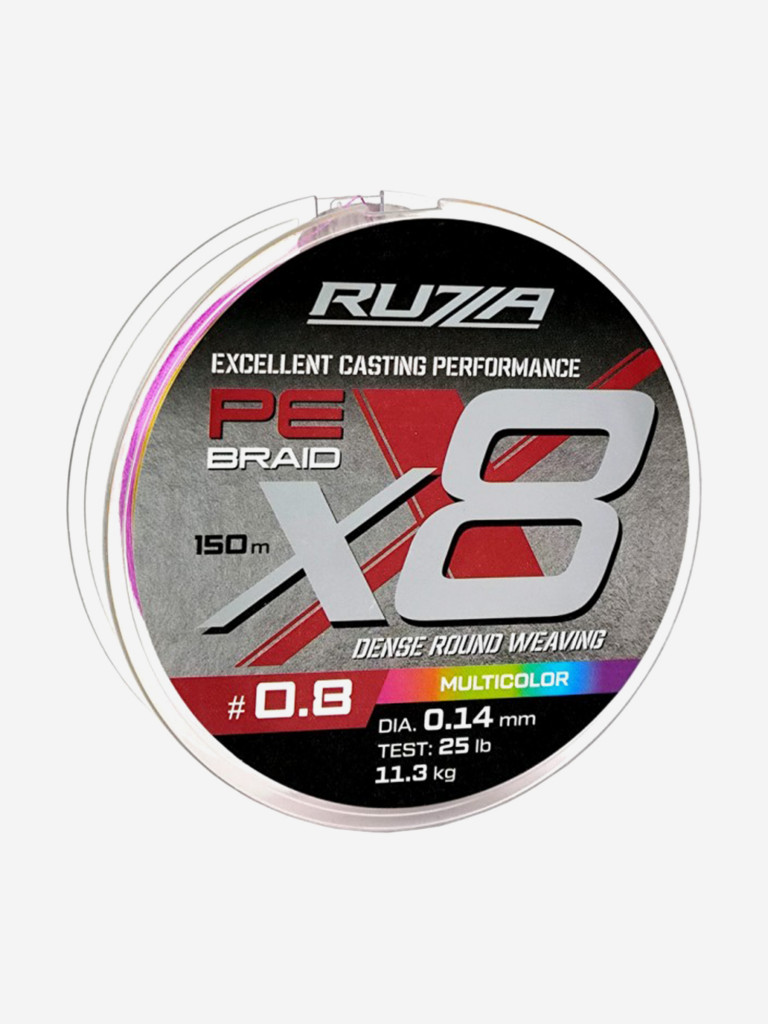 Шнур X8 150м Multicolor 0,14мм 11,3кг/25lb