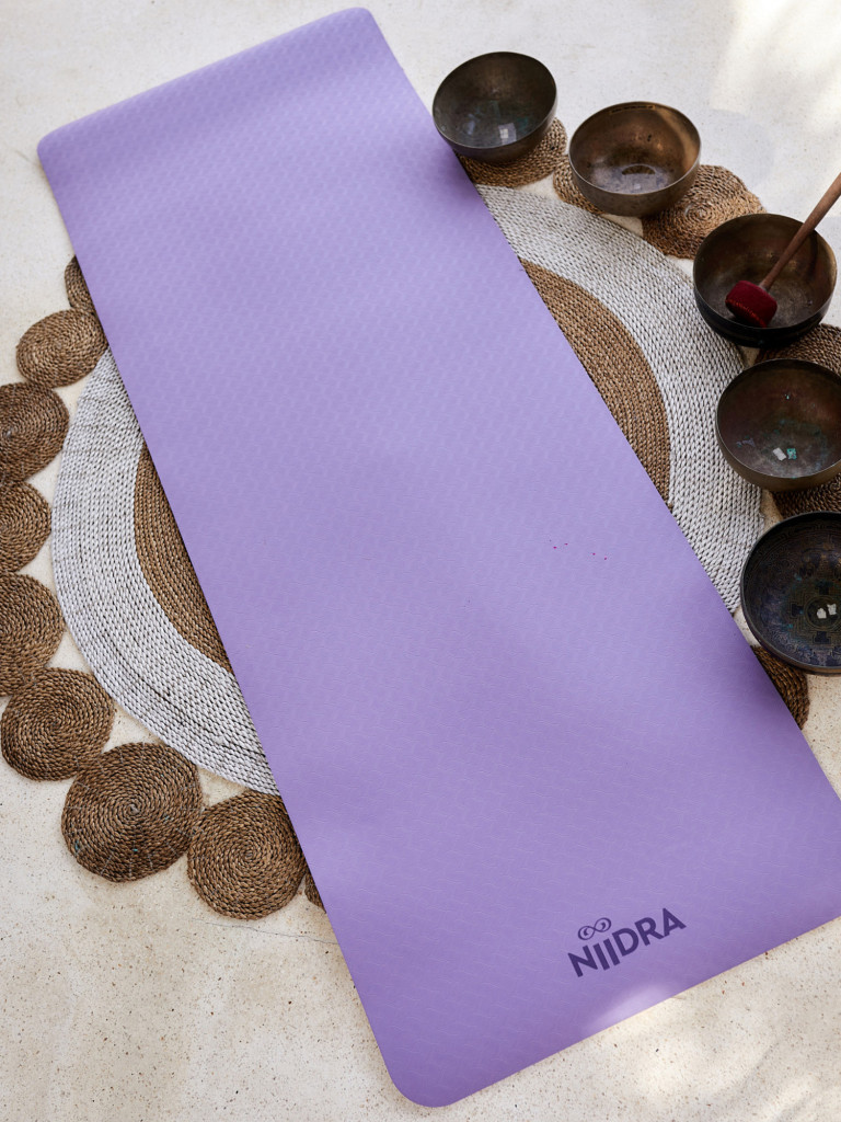 Спортивный коврик NiiDRA Basic лавандово-розовый