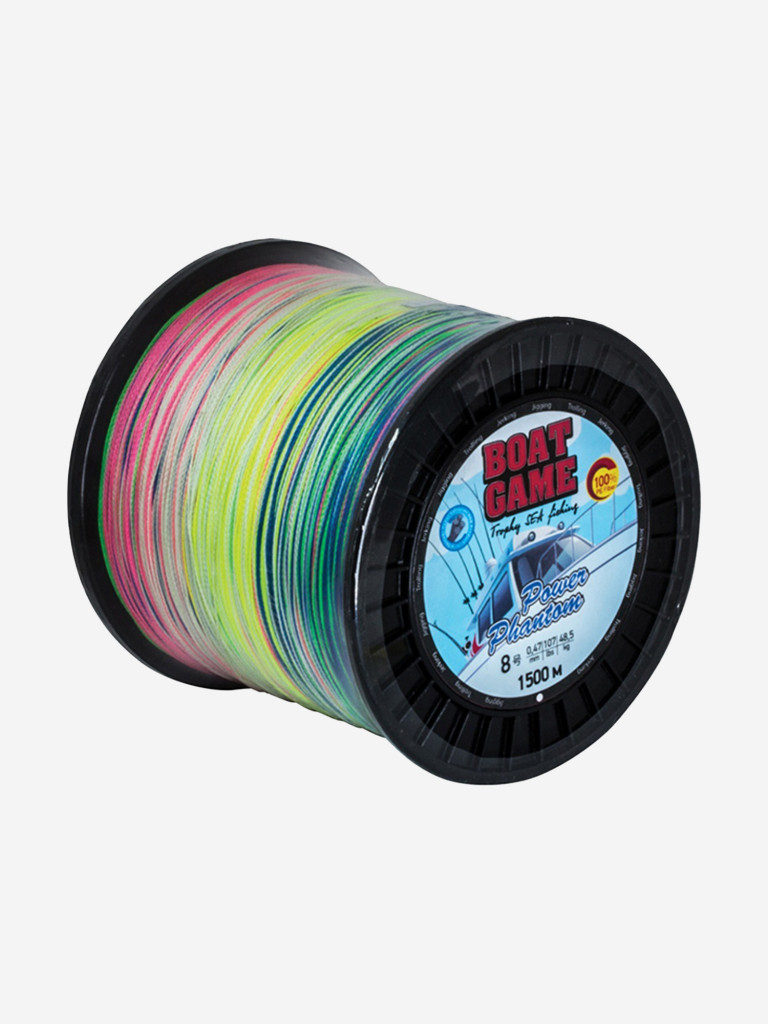 Шнур для рыбалки Power Phantom Boat, 1500m, multicolor #5 0,36мм, 33.1кг
