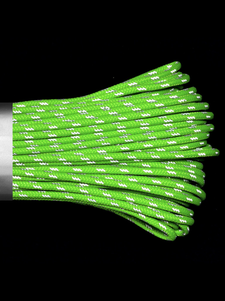 Паракорд 275 (мини) CORD nylon 30м RUS световозвращающий (lime)