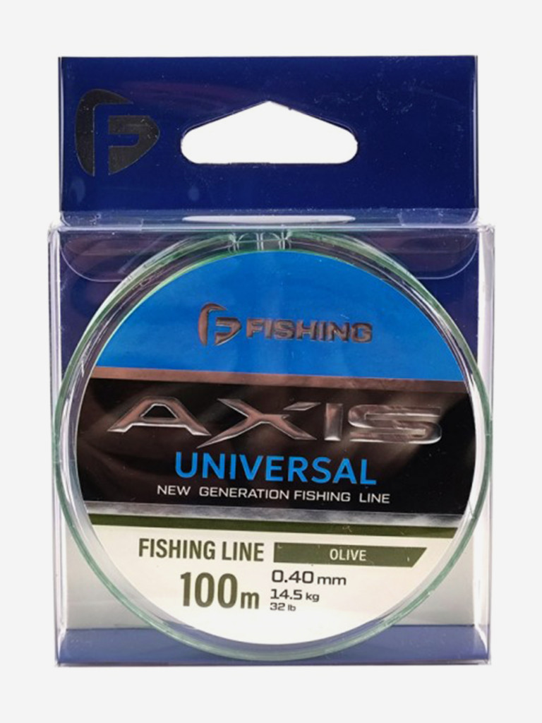 Леска F-FISHING Axis Universal Line Olive 100м 0,40мм 14,5кг/32lb