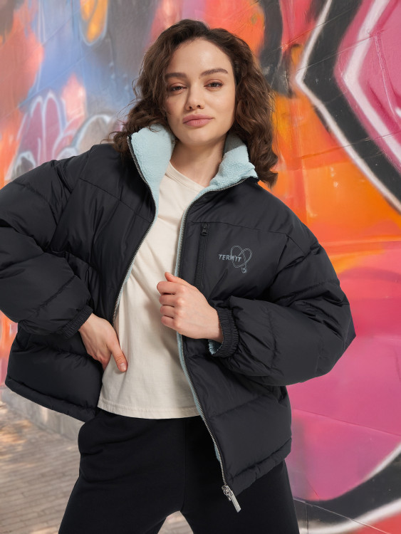 Пуховик женский двусторонний оверсайз Termit