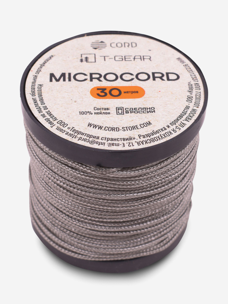 Микрокорд T-Gear x CORD nylon катушка 30м (Grey)
