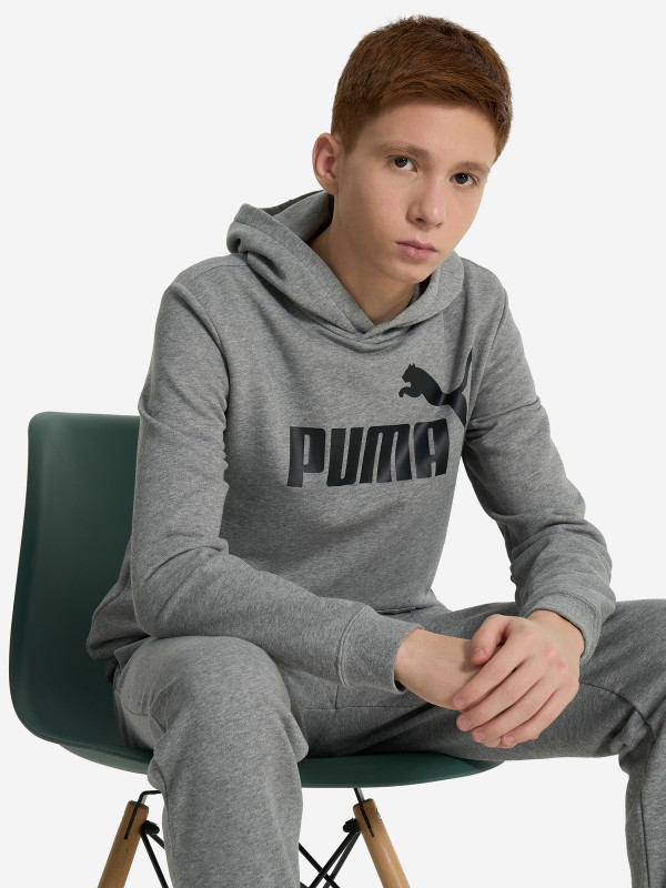 Худи для мальчиков PUMA No. 1 Logo арт. 684909 серый меланж цвет — купить за 3799 руб., отзывы в интернет-магазине Спортмастер