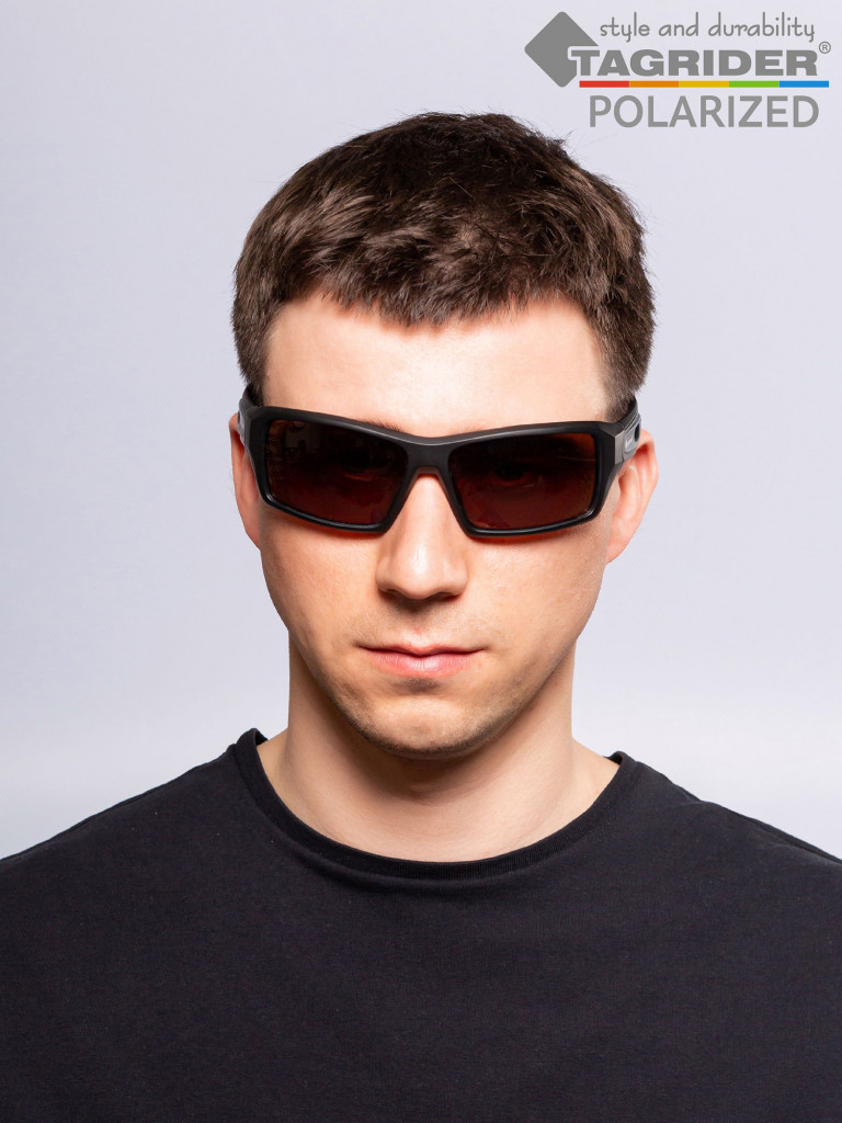 Очки поляризационные, солнцезащитные, антибликовые Tagrider в чехле IMN-001-1 Brown