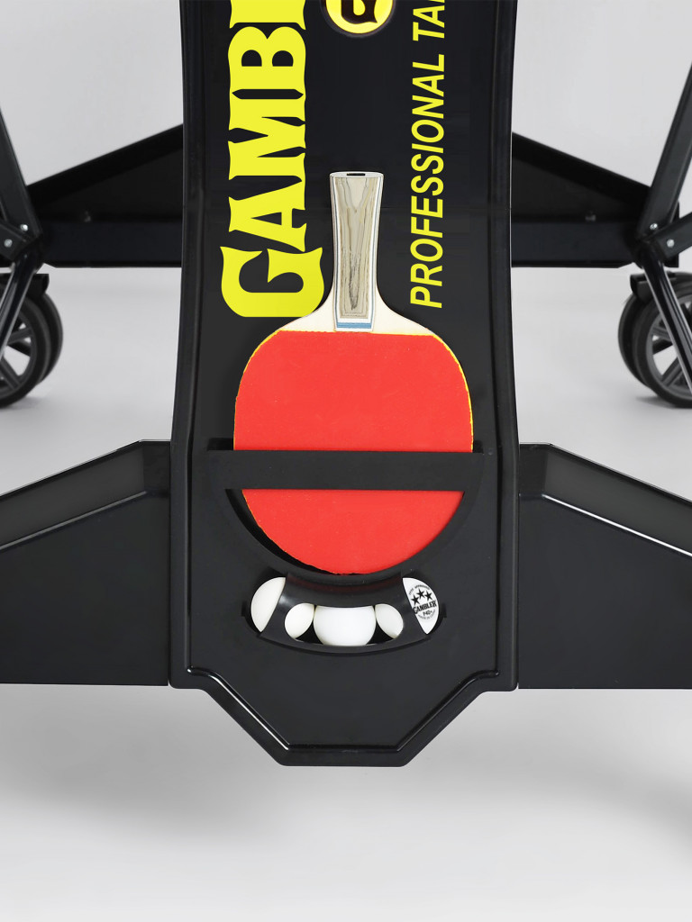 Стол теннисный Gambler GRAPHITE 6 Всепогодный, для улицы, складной, с колесами и сеткой