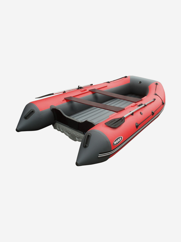 Лодка надувная моторная ПВХ НДНД Reef (Риф) 340 нд, серо-красная