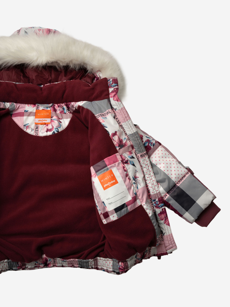 Комплект зимний для девочек: куртка, полукомбинезон PlayToday