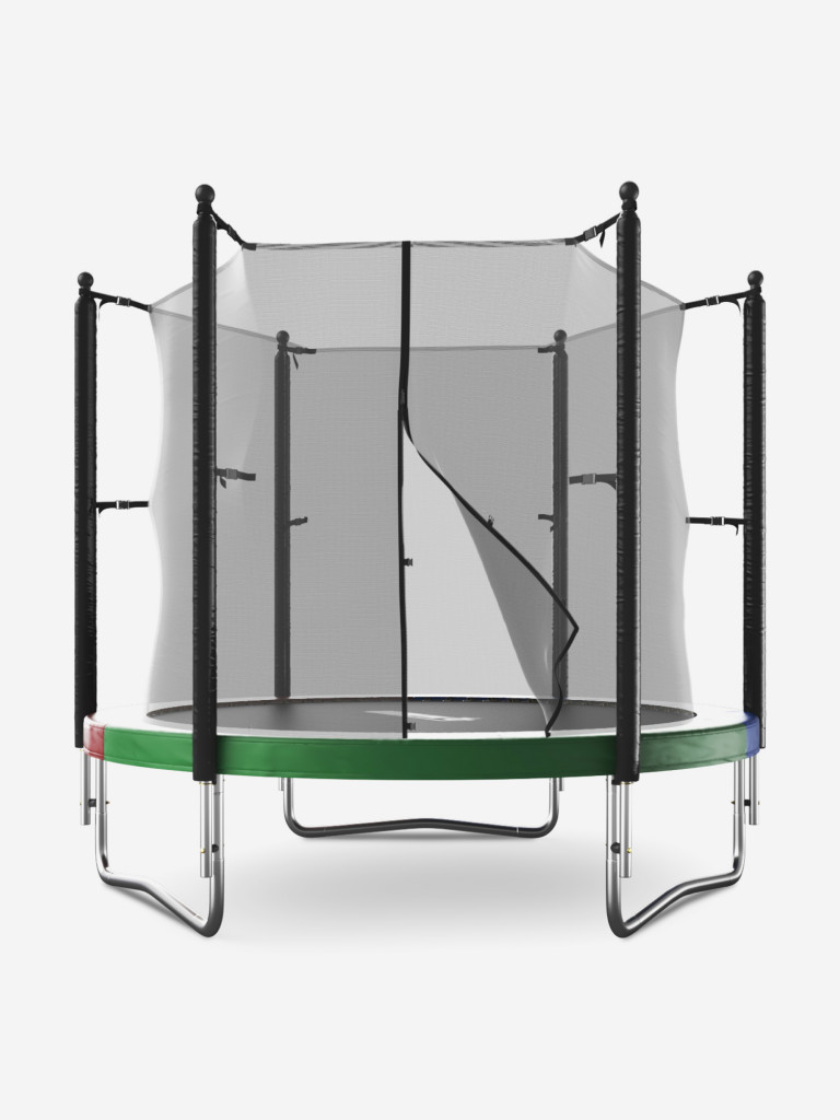 Батут каркасный UNIX Line Simple 8 ft Color с внутренней защитной сеткой, общий диаметр 244 см, до 140 кг