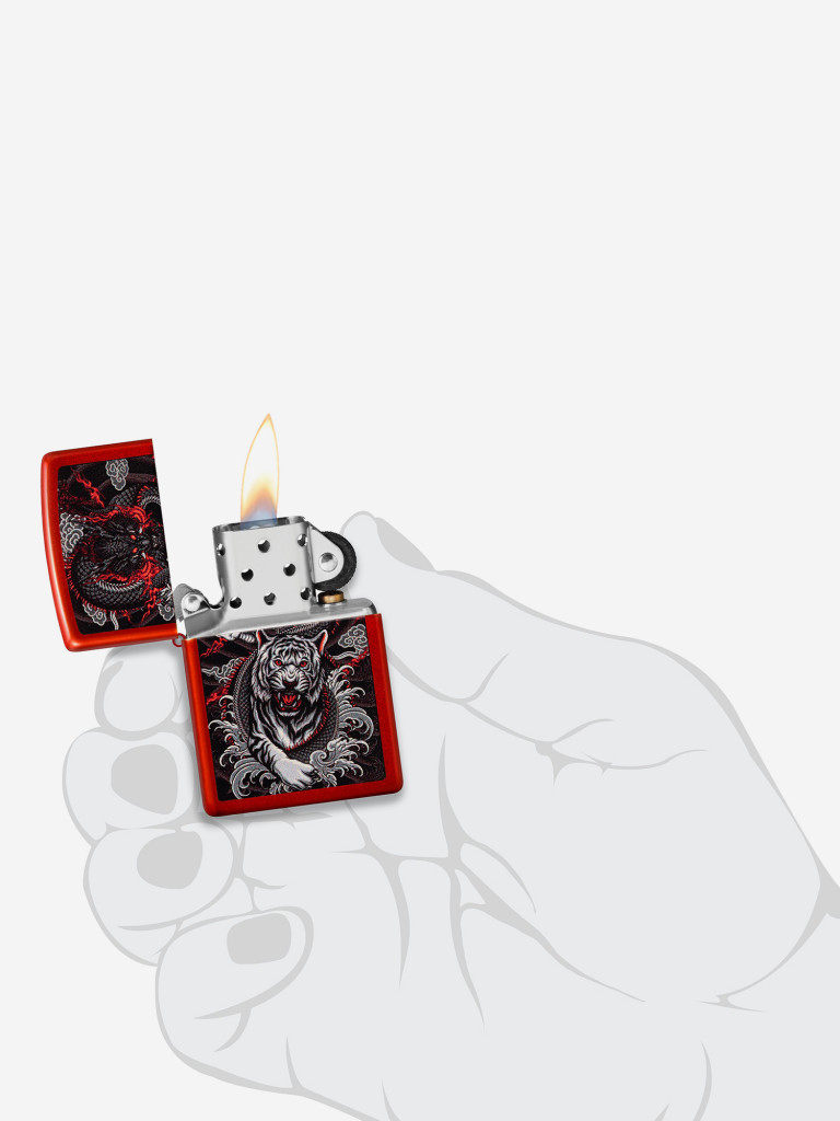 Зажигалка бензиновая ZIPPO 48933 Dragon Tiger