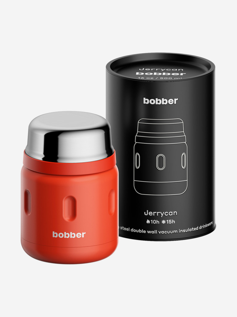 Термос вакуумный для еды BOBBER Jerrycan 500 мл, тепло до 10 часов, красный