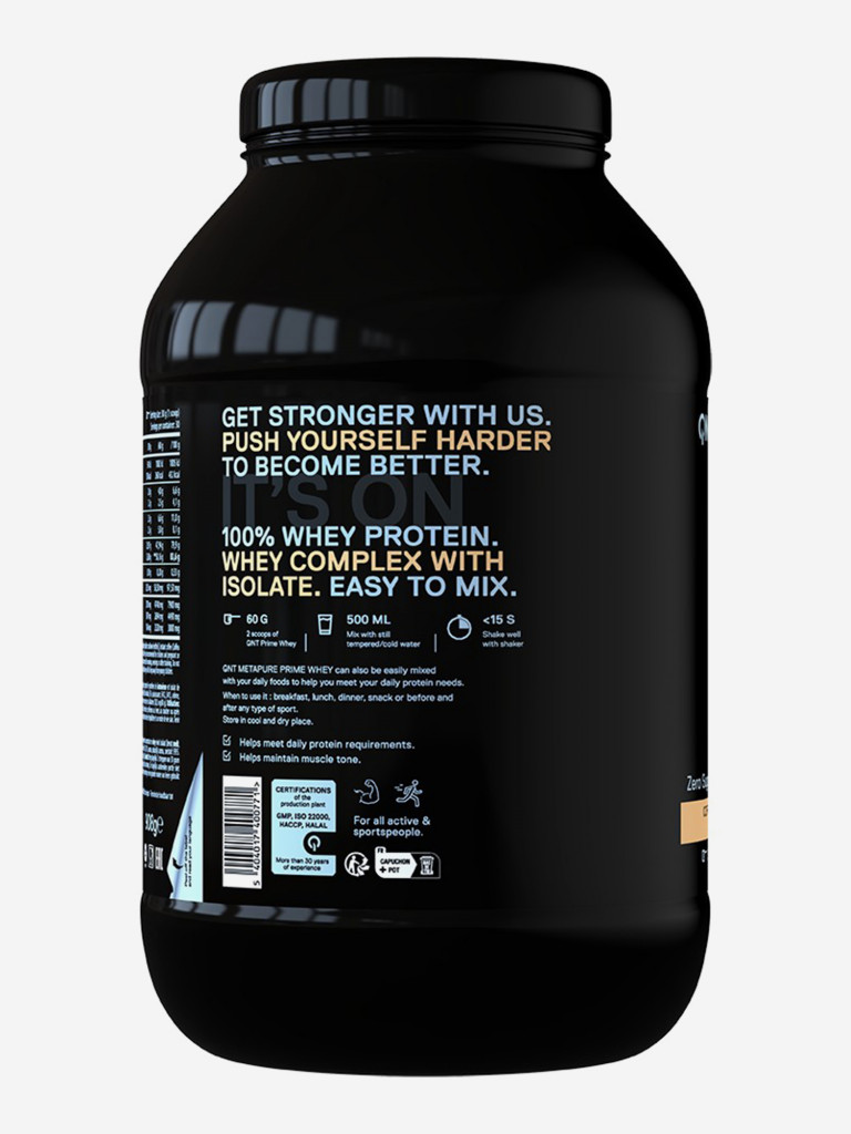 Сывороточный протеин для набора мышечной массы, изолят протеина QNT PRIME WHEY 908g Cookies & Cream