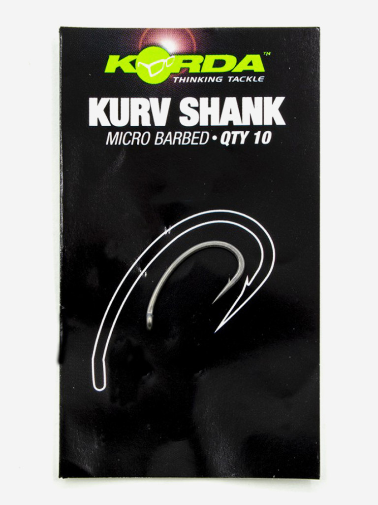 Крючок KORDA Kurv Shank №4 с бородкой 10шт