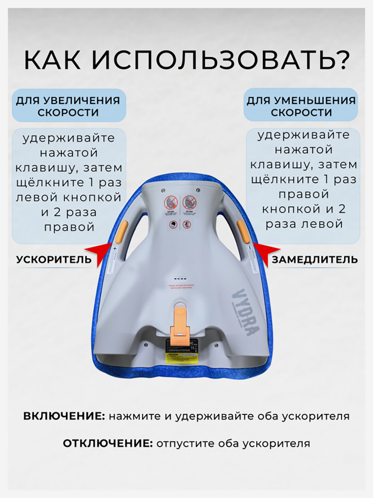 Доска для плавания VYDRA KickBoard (Синий)