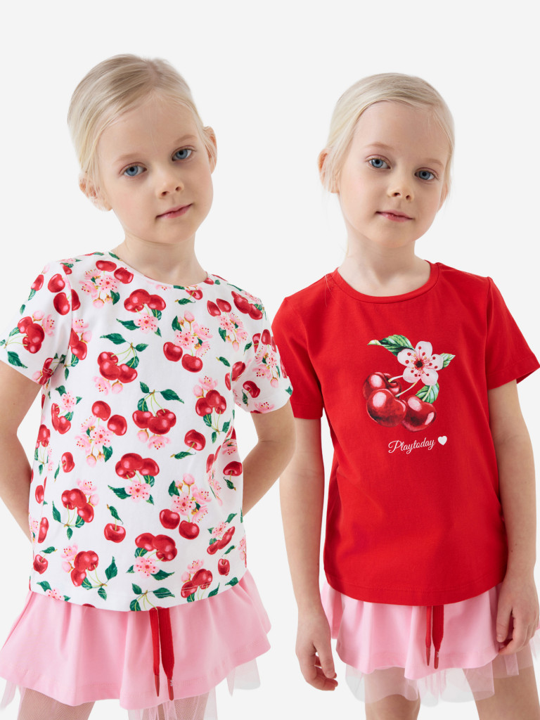 Футболка для девочки, 2 шт в комплекте PlayToday