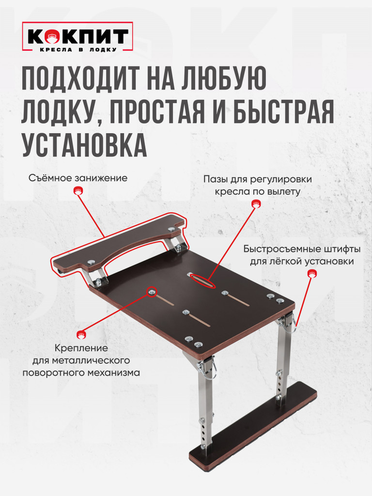 Полный комплект из нержавеющей стали Кокпит Lite с занижением
