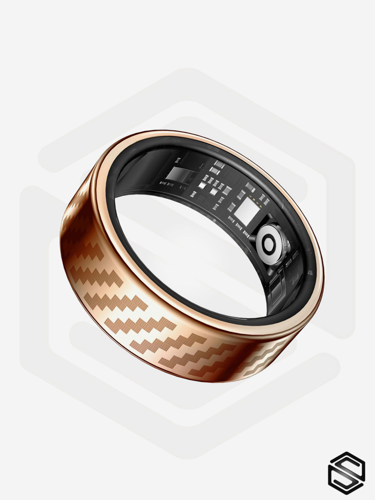 Умное кольцо HerzRing с Уведомлениями Lumen RW (Золото Узор 12)