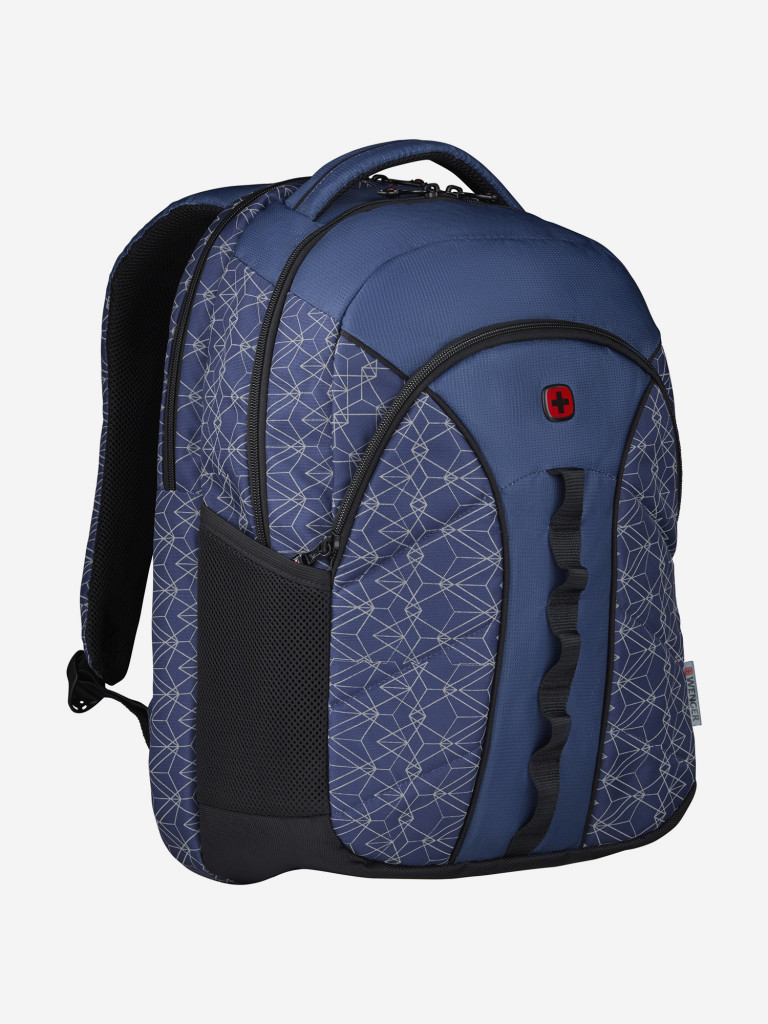 Рюкзак WENGER Sun 16'', синий со светоотражающим принтом, полиэстер, 35x27x47 см, 27 л