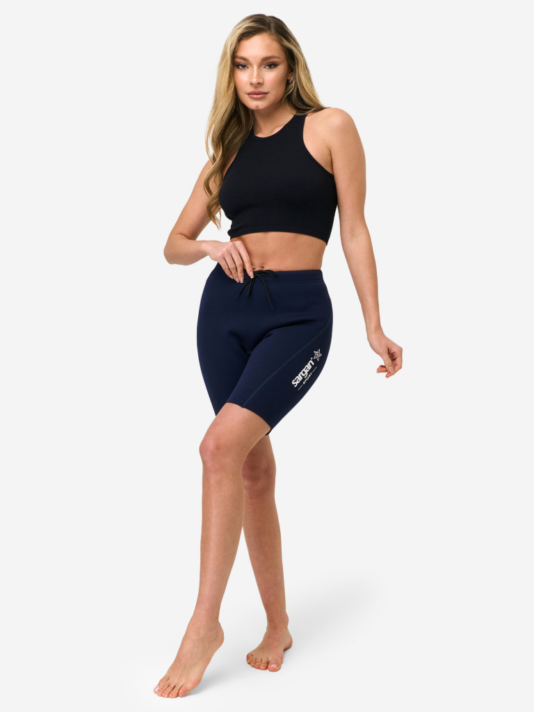 Неопреновые шорты женские 2мм на затяжке для водного спорта SARGAN Sport
