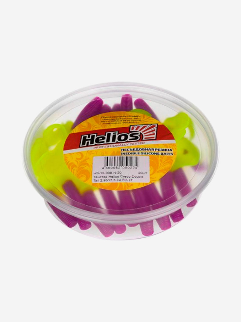 Мягкая приманка Helios Credo Double Tail, 2,95'' / 7,5 см, Fio LT, 20 шт (HS-12-039-N-20)