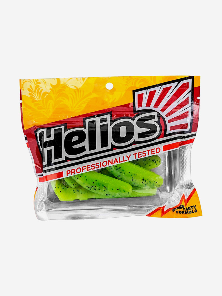 Мягкая приманка Helios Chubby, 3,55" / 9 см, Pepper Lime, 5 штук (HS-4-009)