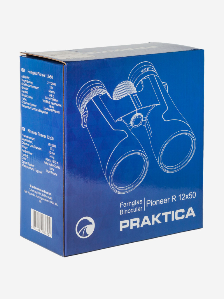Бинокль Praktica Pioneer R 12x50, водозащищенный, серый