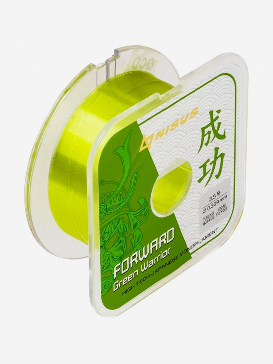 Леска для рыбалки Nisus FORWARD Green Warrior Nylon 0,309mm (N-FGW-0309-100) 10 штук по 100 м