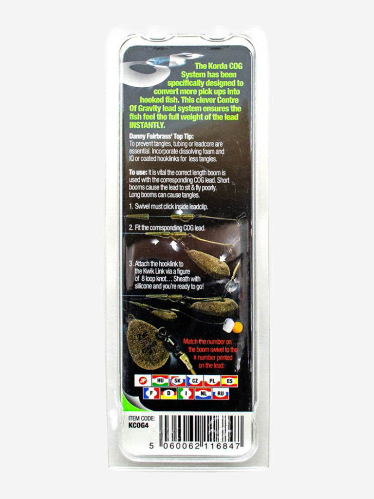 Набор для грузил COG Booms для грузила Flat Lead KORDA 3-3.5oz