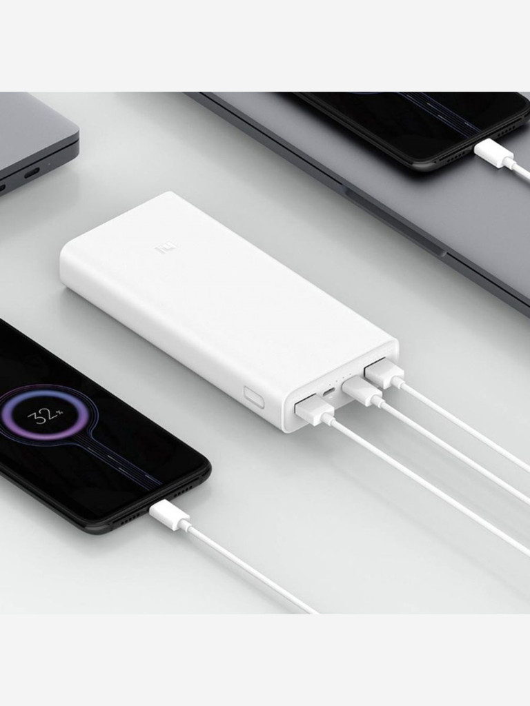 Внешний аккумулятор Xiaomi Mi Power Bank 3 20000 mAh, Type-C, White, CN
