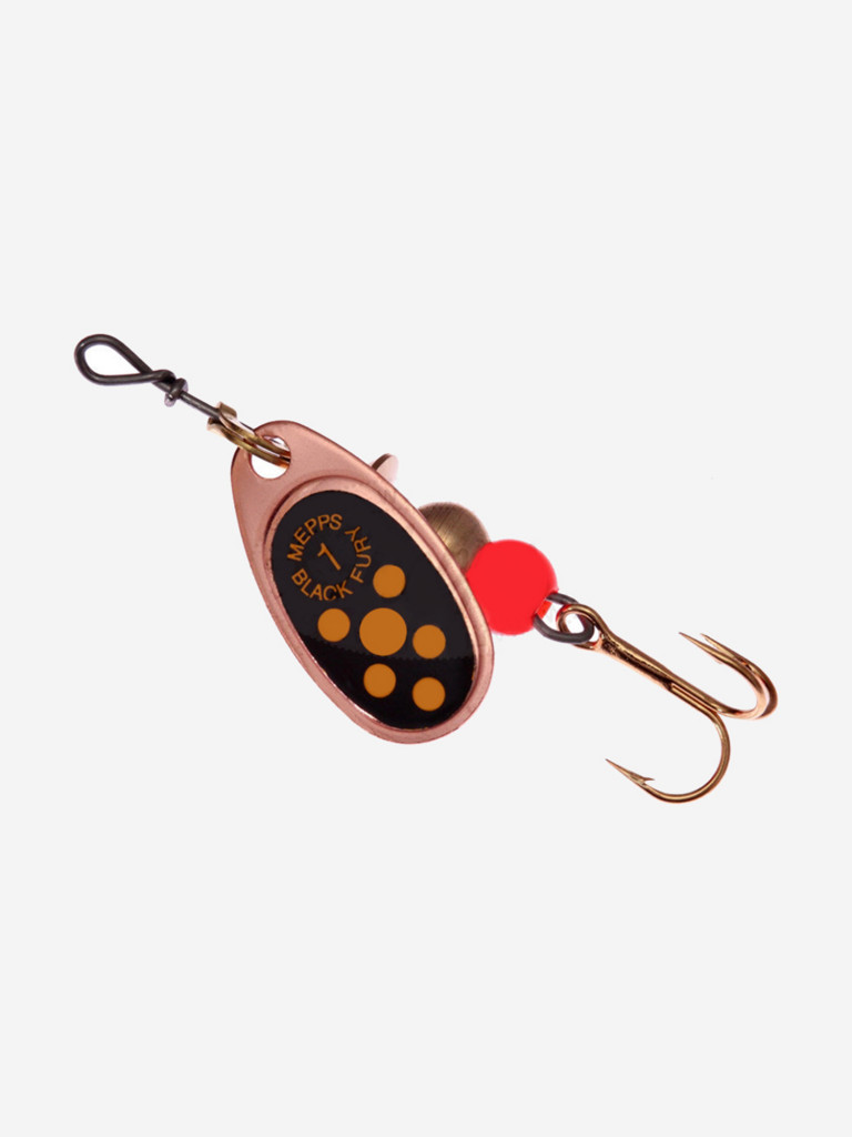 Блесна для рыбалки вертушка Mepps BLACK FURY 1, Copper/Yellow, 1 штука