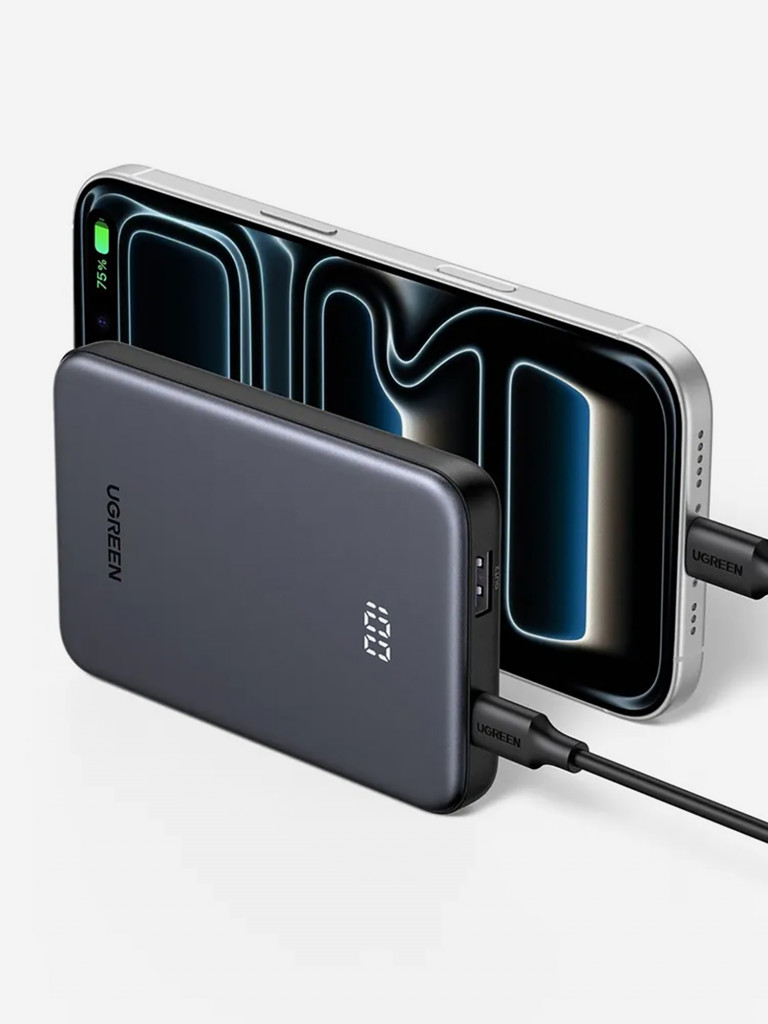 Внешний аккумулятор с двумя выходами UGREEN PB507 (75131B) 10000mAh Two-way Fast Charging 20W Power Bank