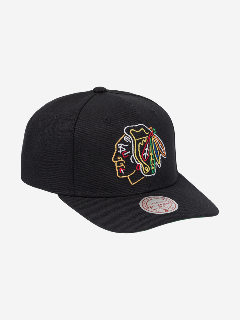 Бейсболка MITCHELL NESS HP9572-CBHBLCK Chicago Blackhawks NHL (черный)