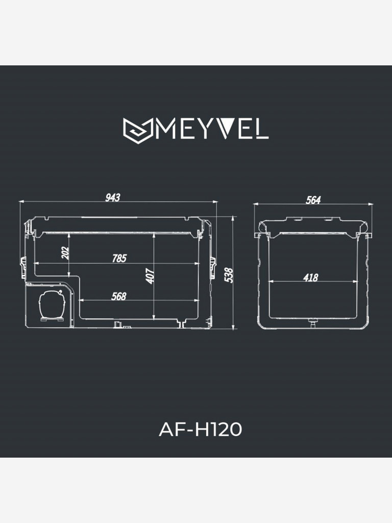 Компрессорный автохолодильник Meyvel AF-H120