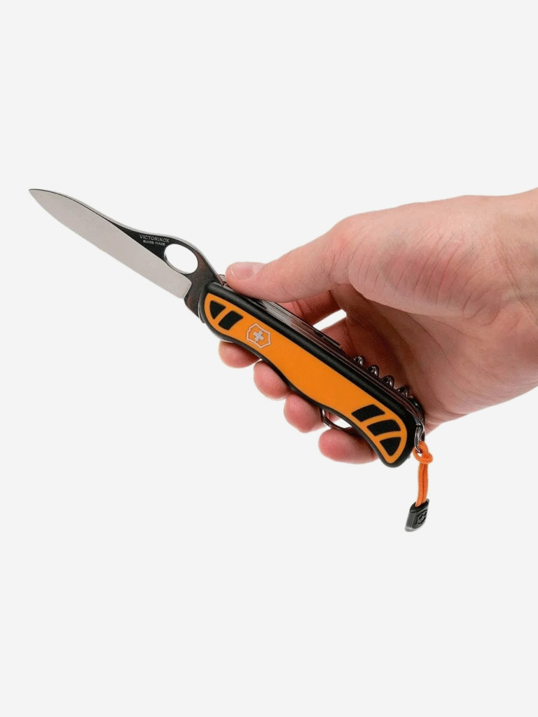 Складной нож Victorinox Hunter XT One Hand, функций: 6, 111мм, оранжевый / черный, коробка картонная, 0.8341.mc9