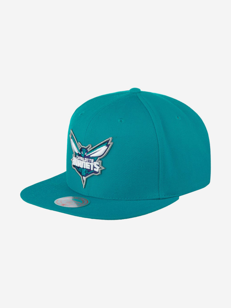 Бейсболка с прямым козырьком MITCHELL NESS HHSS3256-CHOYYPPPTEAL Charlotte Hornets NBA (голубой)