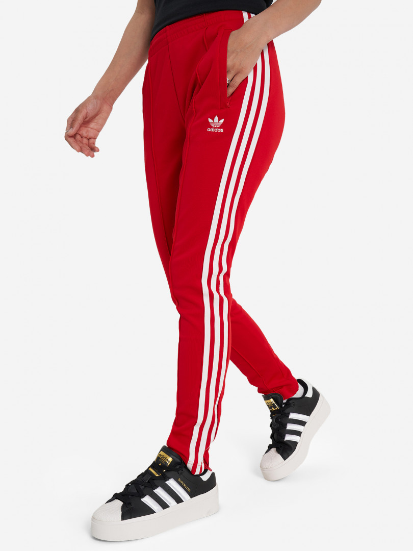 фото Брюки женские adidas, красный