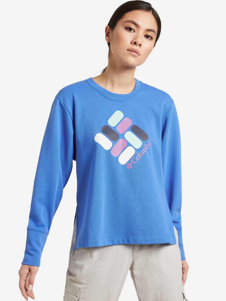 Sweat à Capuche Columbia Logo French Terry Femme Taille L - Neuf Avec étiquettes Couleur Nocturnal