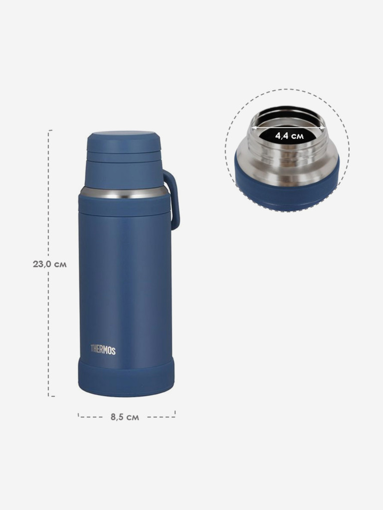 Лёгкая термокружка с ручкой 750 мл THERMOS JOY-750 синяя