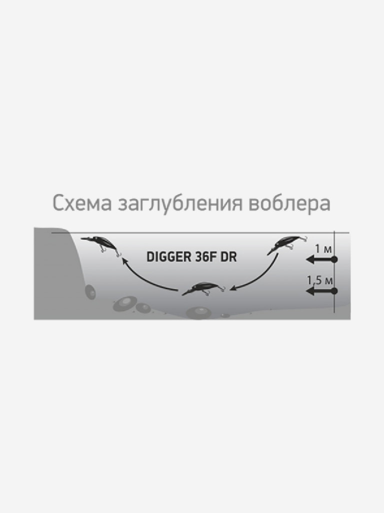 Воблер LureMax Digger 36F DR-150 4,2 гр плавающий