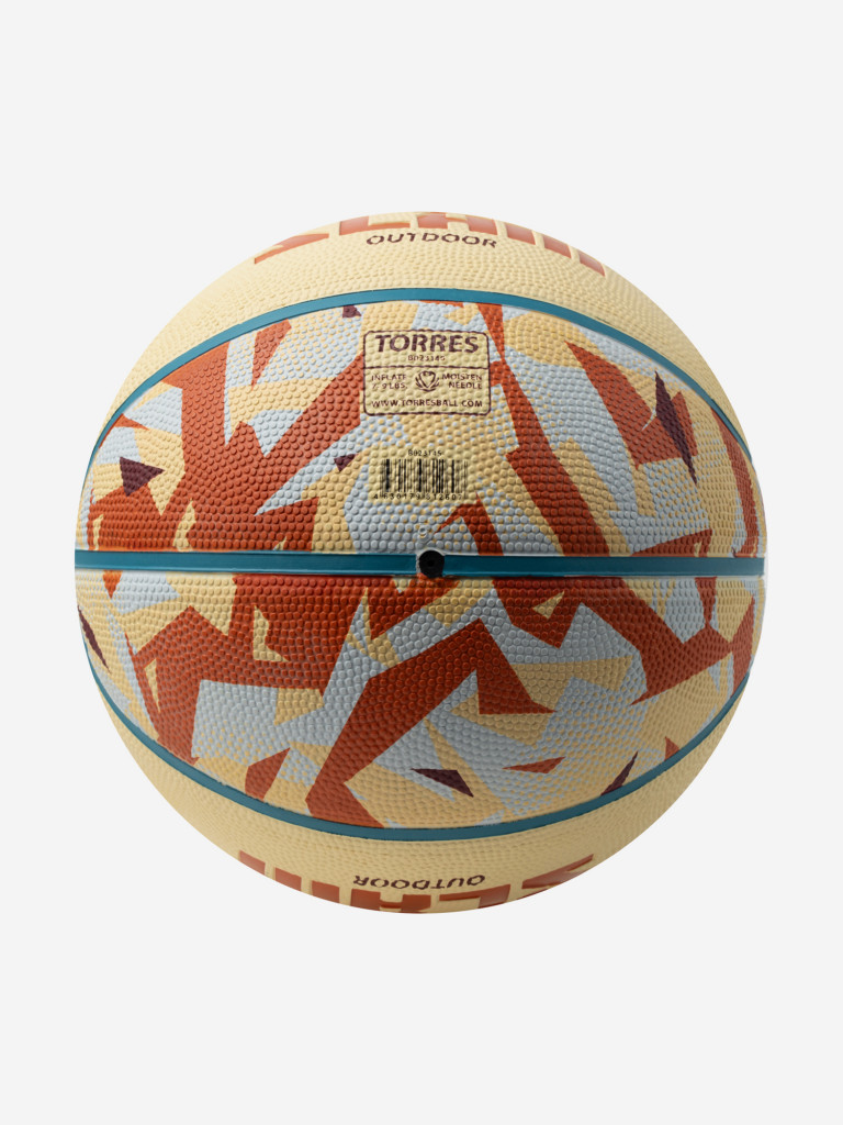 Мяч баскетбольный TORRES Slam, B023145, р.5, резина, нейлон. корд, бут. кам, бежево-коричневый