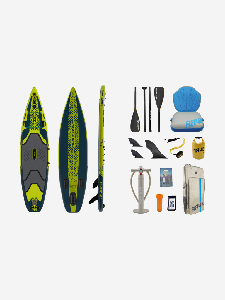 Надувной сапборд Rave Board RB105Pro (335*83*15) с сидушкой и двойным веслом
