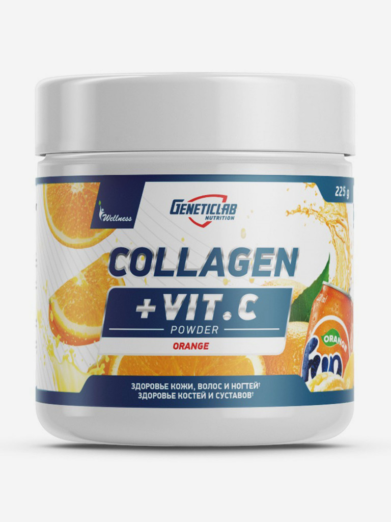 Коллаген COLLAGEN PLUS 225 g Апельсин Geneticlab Nutrition